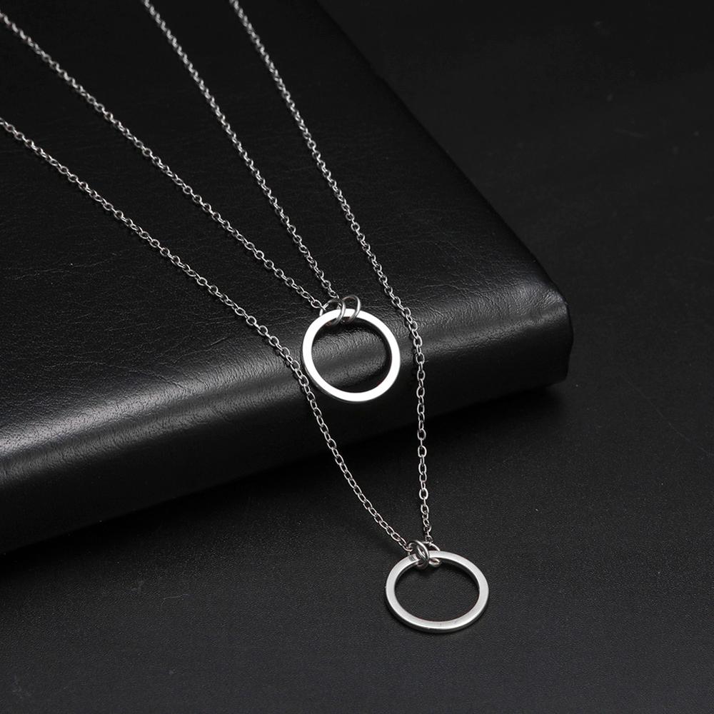 LIKGREAT Multi Layers Bar Coin Pendant Necklace Moon Star Cross Neckchain for Women Stainless Steel Chain Choker Jewelry NotFade