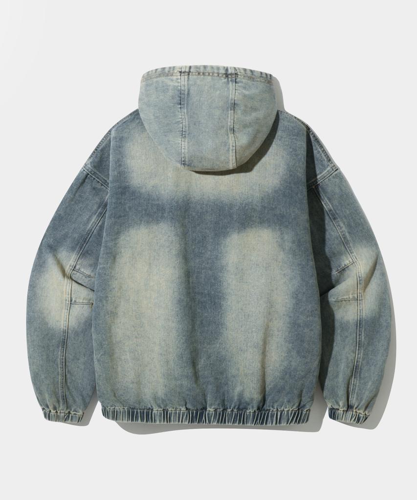 Vlad Denim Applique Hoodie_Dust Indigo