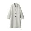 MUJI Recycled Wool Blend Trench Light Size BD0YXA4A Women's Coat, Gray, XL,