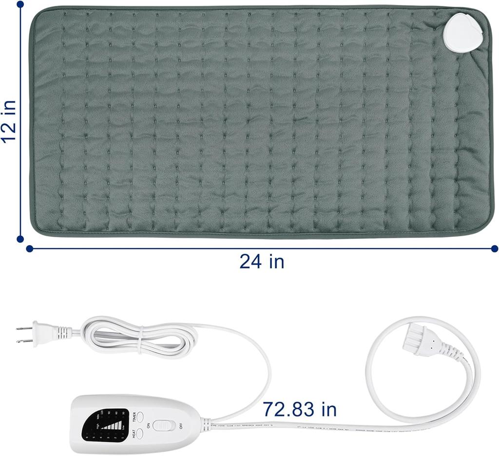 Electric Heating Pad for Pain Relief, Heating Pads for Back, Neck, Abdomen Auto Shut Off Heating Pad for Knee,Shoulder,Legs,etc.