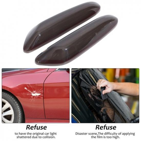 Smoked Side Fender Turn Signal Light Cover Trim For BMW 3 Series 2005-2012