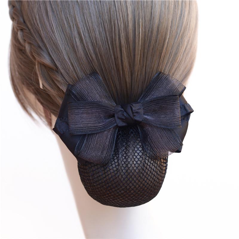 Stewardess Hair Mesh Cover Nurse Head Flower Occupational Hair Mesh Pocket Disc Hair Hotel Restaurant Waiter Work Headgear Hair Accessories