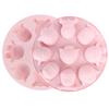 2Pcs   Silicone Non‑Stick Cake Chocolate Baking Mold Bakeware Kitchen Accessory(Pink )