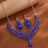 Earrings Wedding Bridal Accessories V-Necklace Rhinestone Jewelry Set  Girl Fashion Accessory