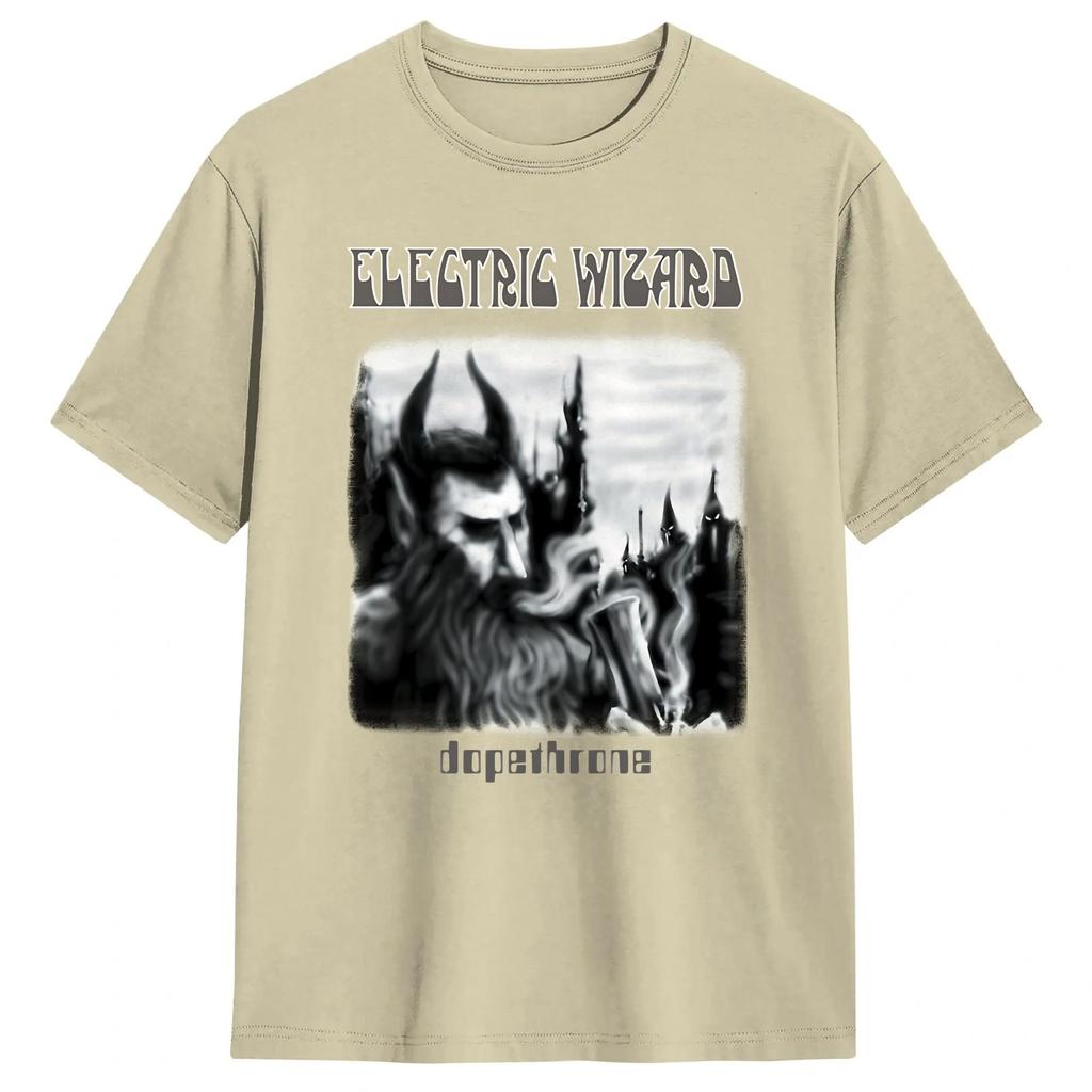 Electric Wizard T Shirts Men 100% Cotton Humor T-Shirts Round Collar  Tee Shirt Short Sleeve Clothes Summer
