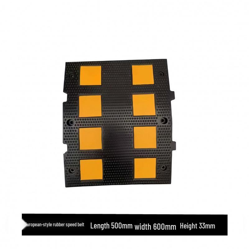 Rubber Speed Bump: Door, Road, Groove, Ramp Mat - Parking Wheel Stopper with Shock Absorption.