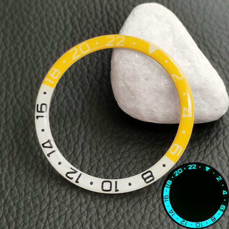 38mmx31.5mm Blue Luminous Resin Watch Bezel Insert Fits SKX007 SKX009 SRPD Watch Cases NH35 NH36 Movement Watch Bezel Parts2027