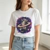 Space Ring Cat Graphic T Shirt Galaxy Saturn Cat Print Unisexs Unisexs Cotton Crew Neck Casual Y2k Top Harajuku Oversized T Shirt