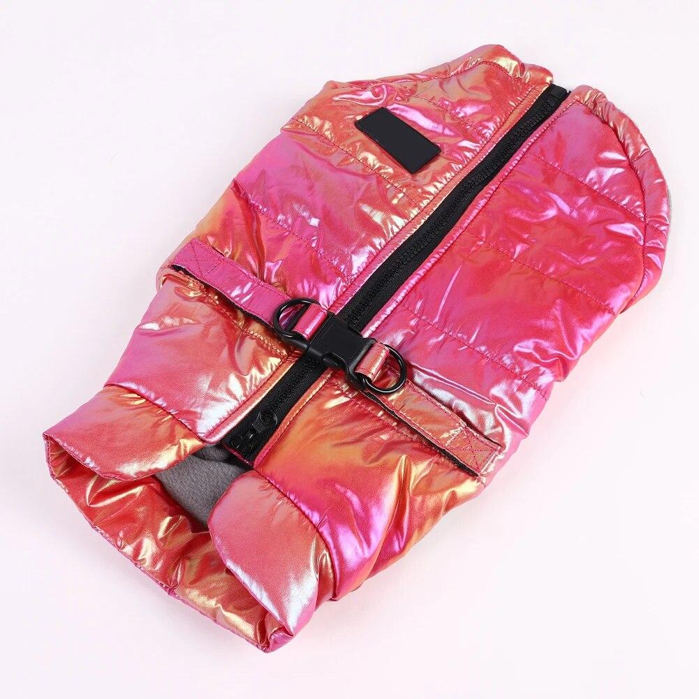 Fargerike hundejakkeklær vintervarme, vanntett kjæledyrpolstret vestfrakk for Chihuahua Yorkshire kjæledyrvalphundeklær