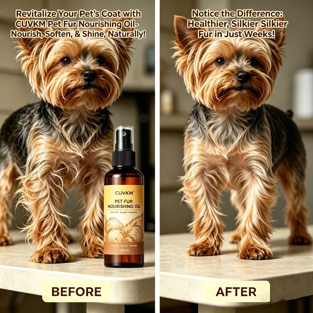 Pet Hair Care Oil Deep Nourish Dry Brittle Fur Soften Coat Reduce Frizz Grooming Essential for All Pets