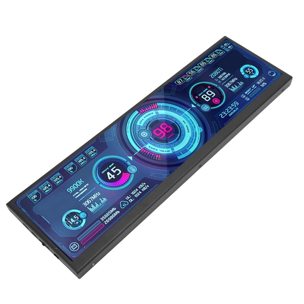 12.6 Inch Secondary Screen FHD IPS Second Screen Stretched Bar LCD Display 1920x550 Portable Monitor for Laptop Computer