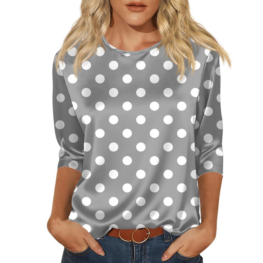 Blouse For Women Dressy 3/4 Long Sleeve Shirts Business Casual Outfit Tops