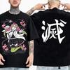 Demon Slayer Oversized Anime Printed Men and Women Tshirt Couple Street Summer Fashion Casual Parent Child Top Harajuku Y2K