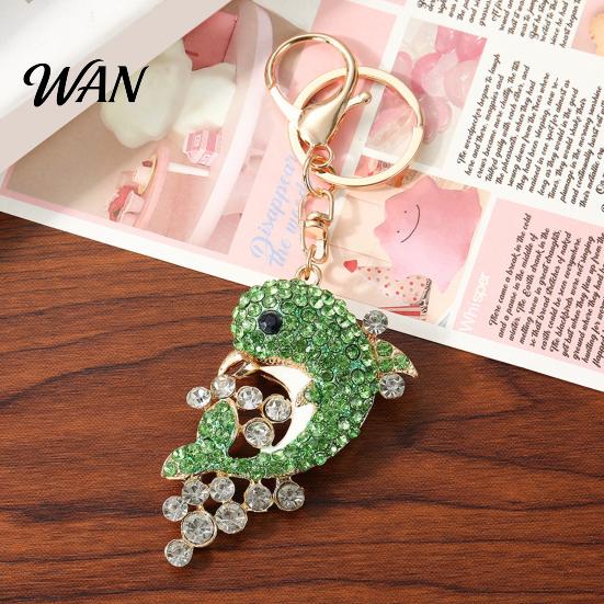 Sparkling Keyring Rhinestone Dolphin Keychain Sea Animal Car Key Ring Holder Backpack Ocean Purse Handbag Charm Christmas Birthday Gifts for Lovers