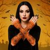 Thin Spider Web Gloves Lolita Mesh Mitten Fancy Halloween Gloves Driving