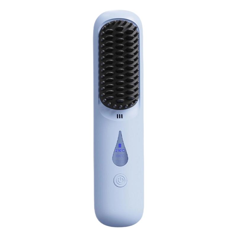 

Battery Powered Straightener Brush For Most Hair Types Featuring Fast Heating And Lightweight Portable Design
