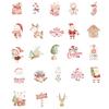46pcs/Box Christmas Stickers Santa Claus Reindeer JournalDIYGift Box Gift Bag Decoration Self-Adhesive Sealing Sticker