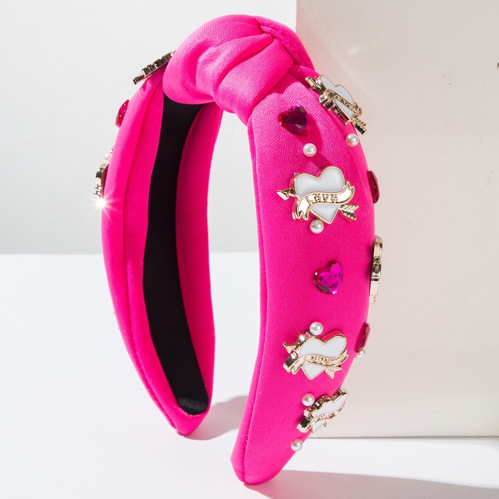 Hair Band Valentine's Day Hair Band Alloy One-through-one Accessory Sweet Headband for Women Simple and Fashionable Holiday Hair Accessory