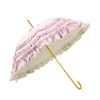 Full blackout loilta color glue sunscreen umbrella princess umbrella skirt lace lace full blackout Lolita long handle umbrella woman