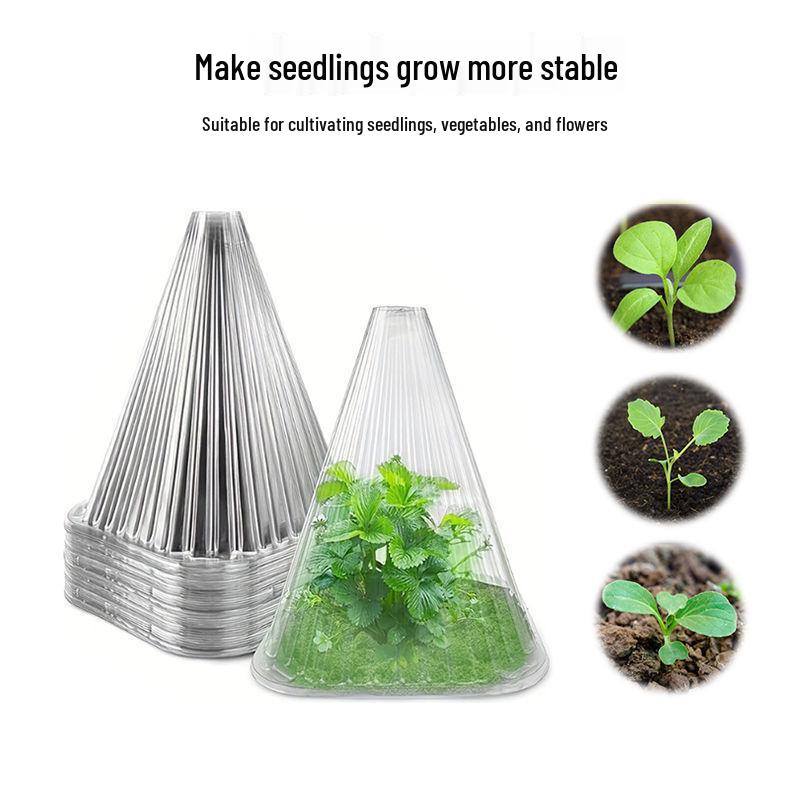 Transparent Seedling Cloche: Reusable Greenhouse Cover Protecting from Birds and Frost