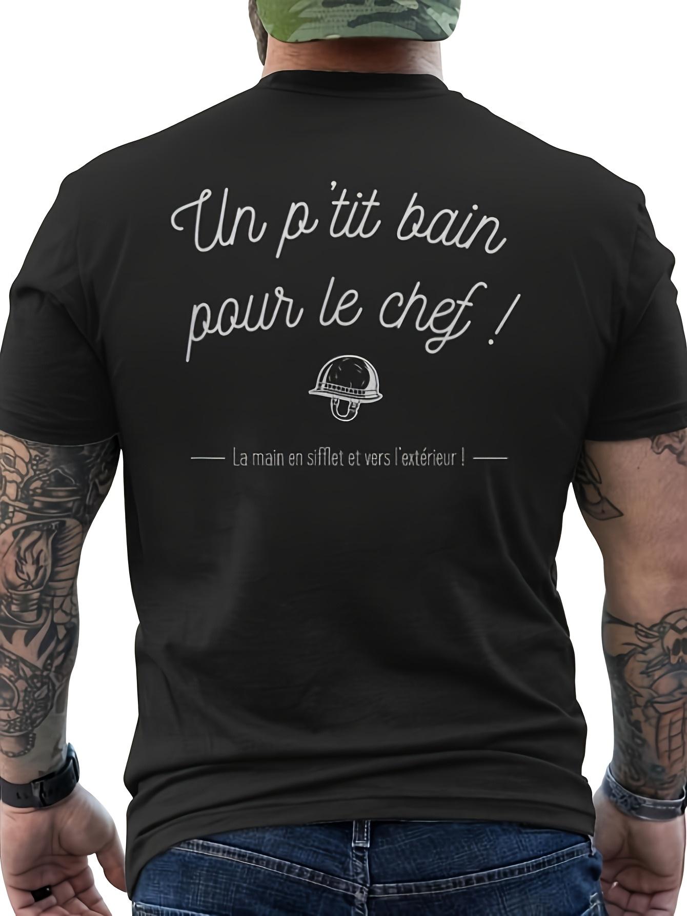 Men s T-Shirt Y2K French Chef Movie Quote Black M