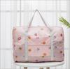 Korean Style Foldable Travel Organizer Bag - Jacquard Clothes Storage