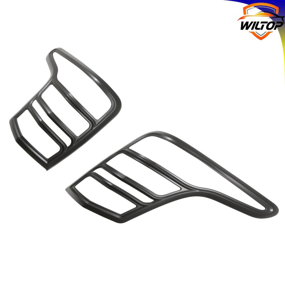 Tail Light Covers Trim for Mitsubishi Triton L200 2015-2018 Ram 1200 ABS Matte Black Rear Lamp Hood Car Exterior Accessorie