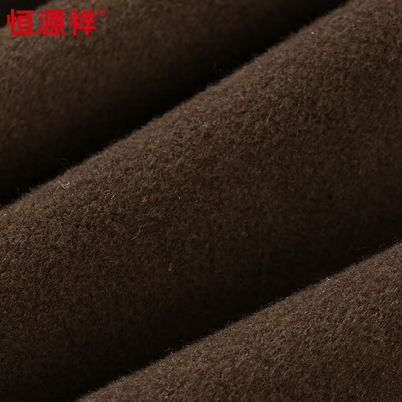 Hengyuanxiang Men's Wool Cashmere Blend Mid-Length Lapel Overcoat