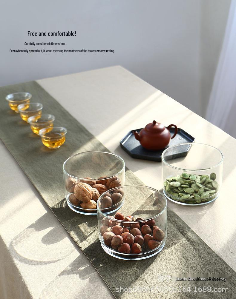 Transparent Glass Salad Bowl & High Borosilicate Storage Jar for Fruits and Snacks