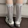 Short-sleeved Summer Lightweight Stockings for Women with Bow Ribbons At The Back of The Heel - A Sweet Long Stocking.