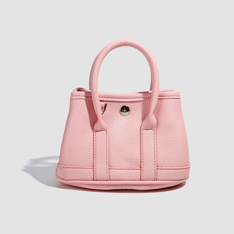 2025 Autumn New Niche Simple Casual Commuter Handheld Bucket Bag Korean Style Design Solid Color Crossbody Bag for Women