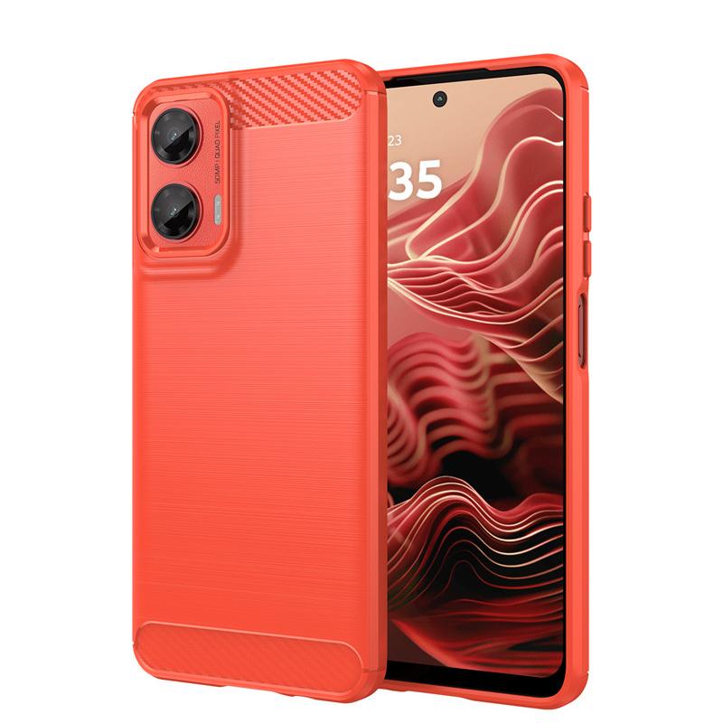 Для Motorola Moto G35 Чехол Motorola Moto G35 Чехол Funda Противоударный Матовый Защитный ТПУ Телефон Задняя Крышка Для Motorola Moto G35 For Moto G35 красный