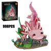 998 Teile Kreatives Wassertier Amphibien Axolotl Modell Bausteine Salamander Konstruktionssteine Spielzeug Geschenk für Kinder Erwachsene