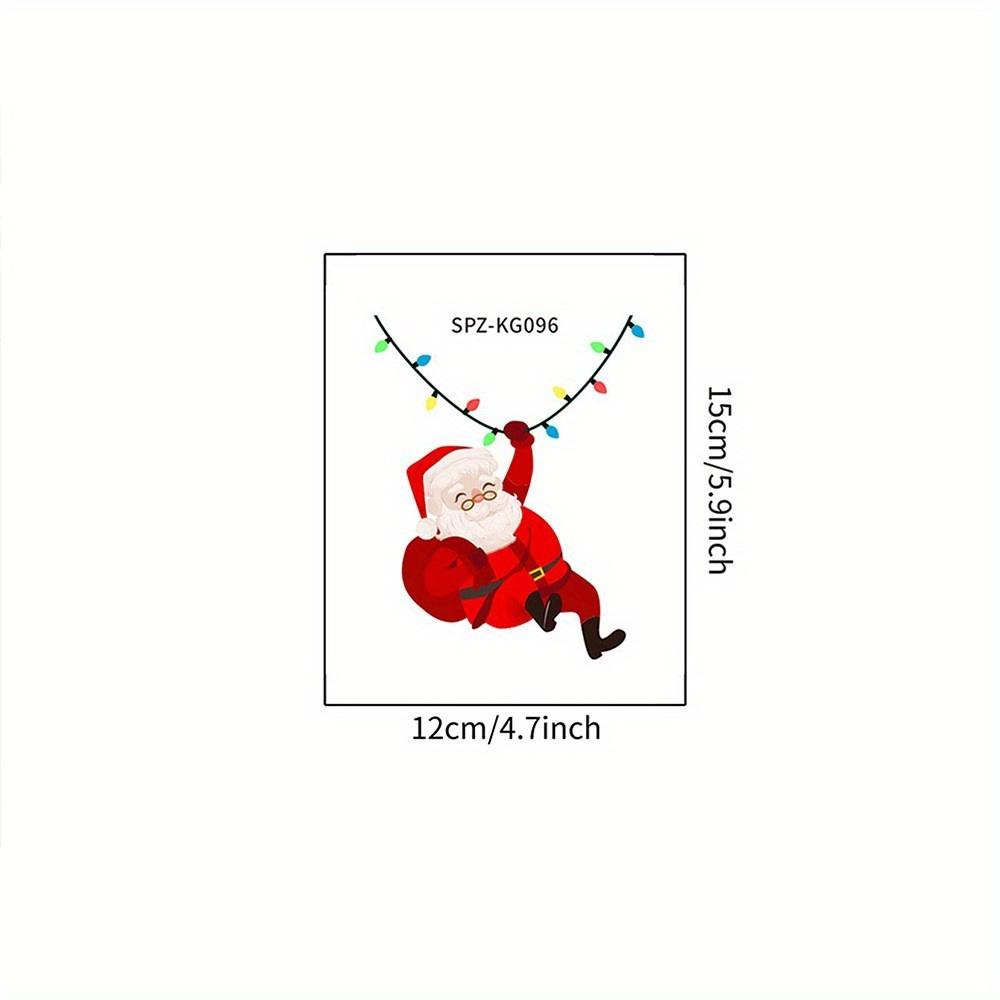 1er-Pack Weihnachts-Wandschalter-Aufkleber, Cartoon-Weihnachtsmann Selbstklebende Abziehbilder, Moderne Kunststoff-Feiertagsdekoration für Schlafzimmer