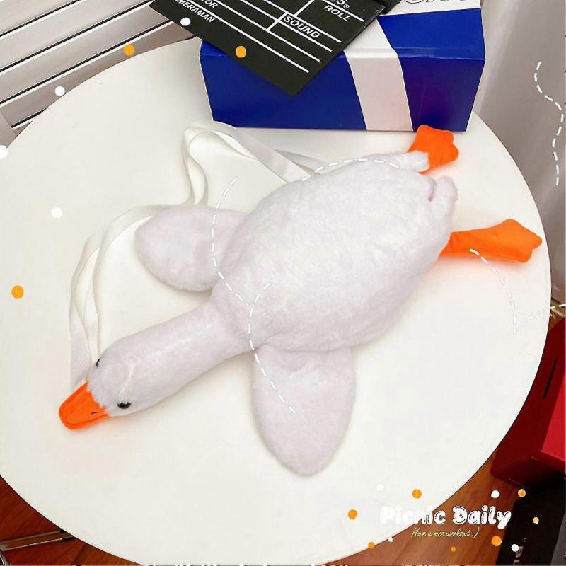 Cute Plush Goose Mini Backpack Crossbody Shoulder Bag Purse for Kids Girls Women