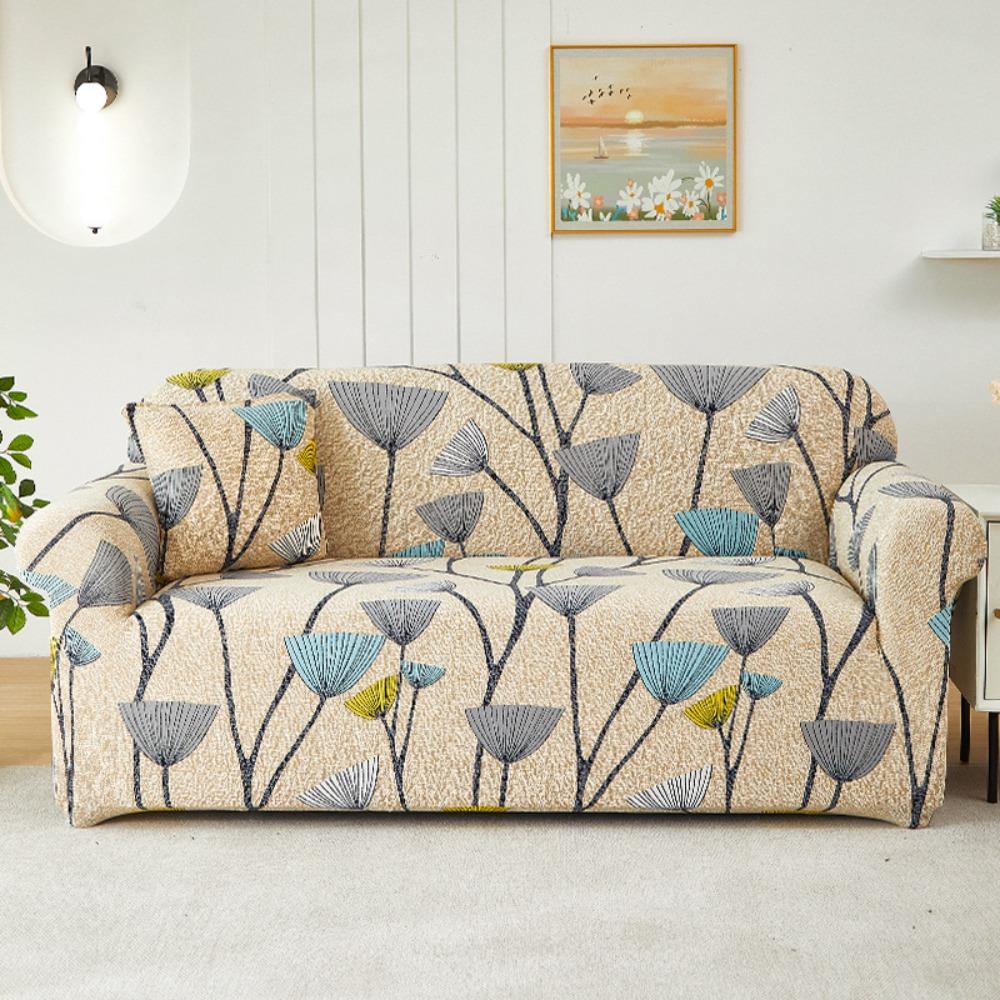 Stretchable Printed Sofa Covers Full Set Universal Slipcovers Soft Fabric Sofa Protector