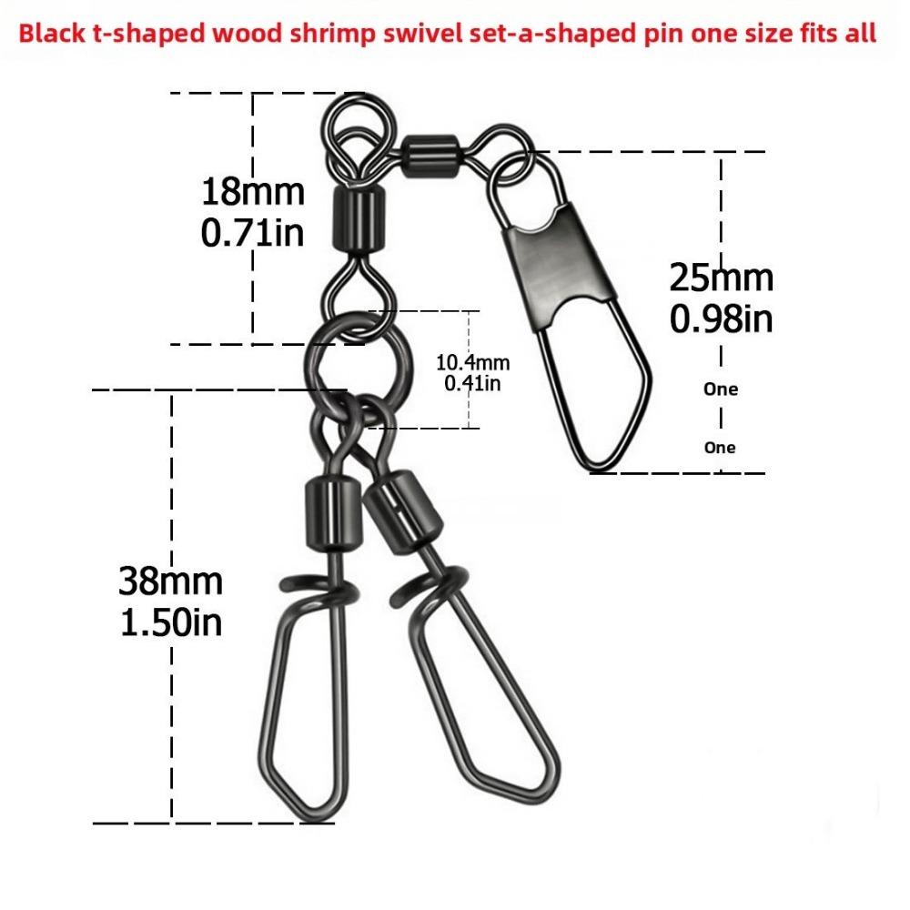 

5 шт. З єднувач Типу Кальмар Вертлюг Люмінесцентний Дизайн Тверда Приманка Фурнітура Кальмар Джиг Рибальське Спорядження 5pcs-Type A Snap