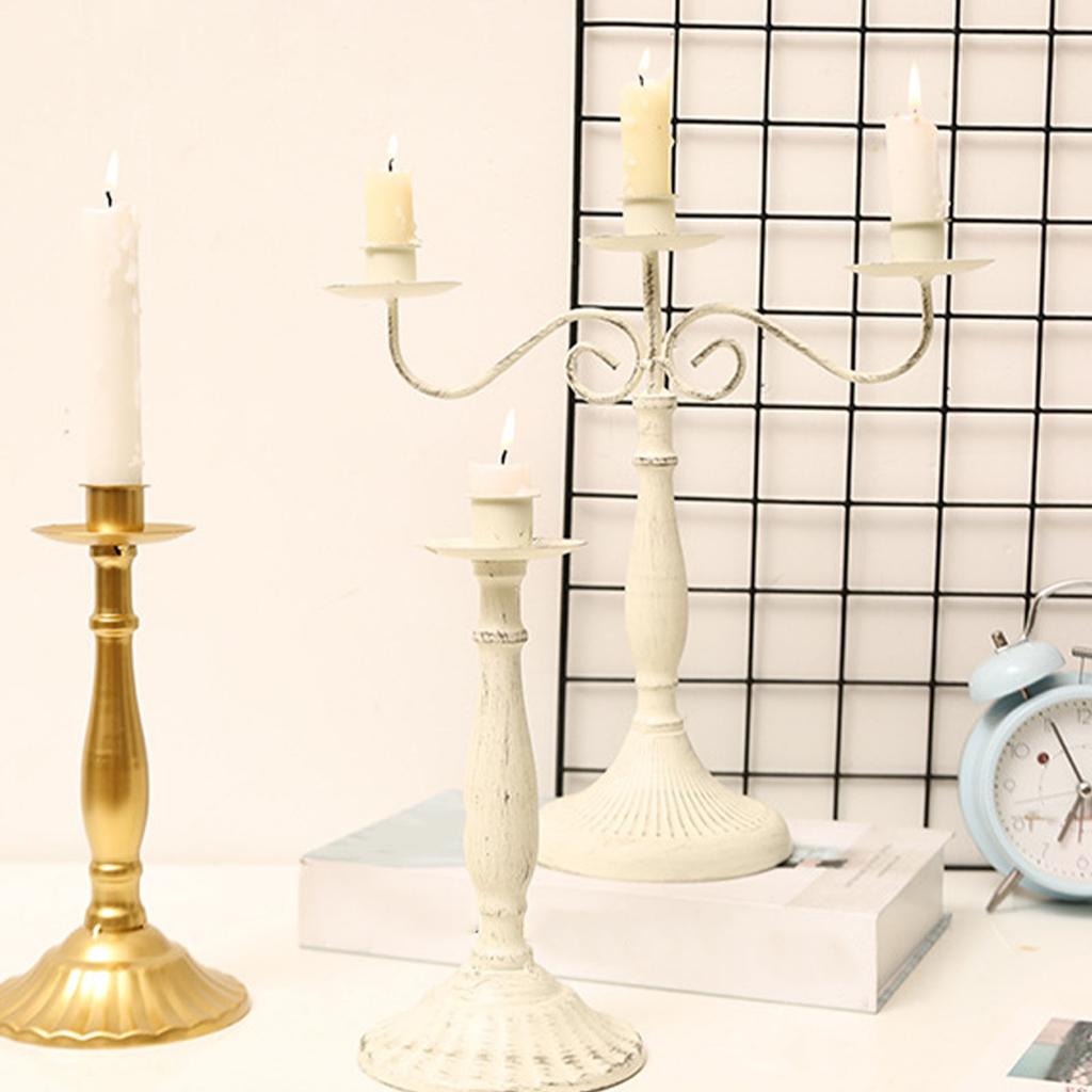 Iron Candle Holder Vintage Romantic Candlelight Dinner Props Candle Table Decoration for Family
