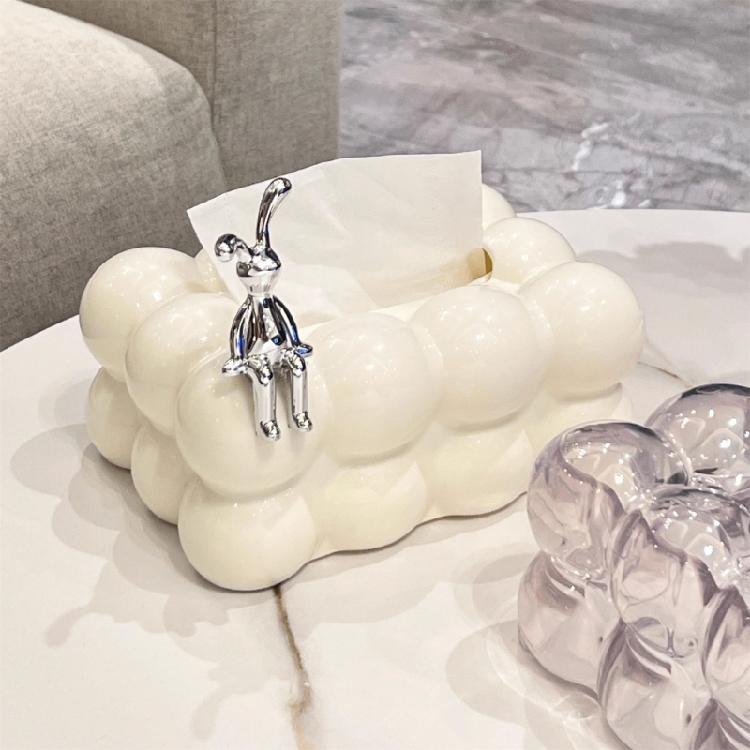 Space Saving Rabbit Napkin Organizers Modern Simplistic Tissue Dispenser Box Paper Organizers for Dining Room