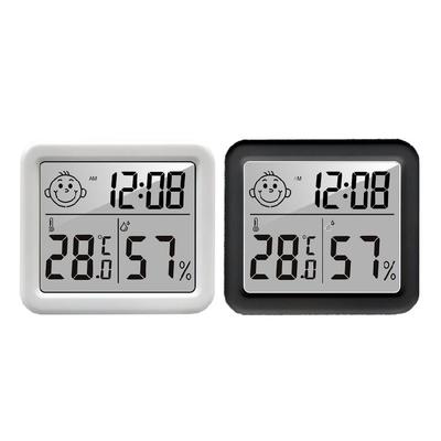 Thermomètre et Hygromètre d'ambiance avec Horloge Calendrier Commutable ℃/℉ pour la Maison