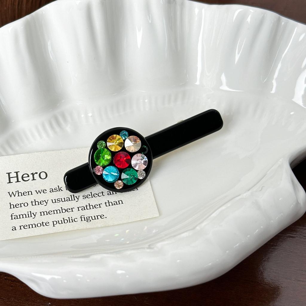 Rhinestone Premium Quality Duckbill Hair Clip In White Black Red And Coffee Dark