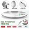 304 Stainless Steel Cat Bowls, 6.7 Inch Extra Wide Shallow Cat Plates for Whisker Fatigue Relief, Metal Kitten Feeding Dishes