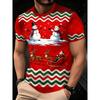 Men's Christmas T-Shirt,Unique Humorous Print,Soft Feel Fabric, Lightweight Casual Wear,Perfect Christmas Birthday Gift Idea