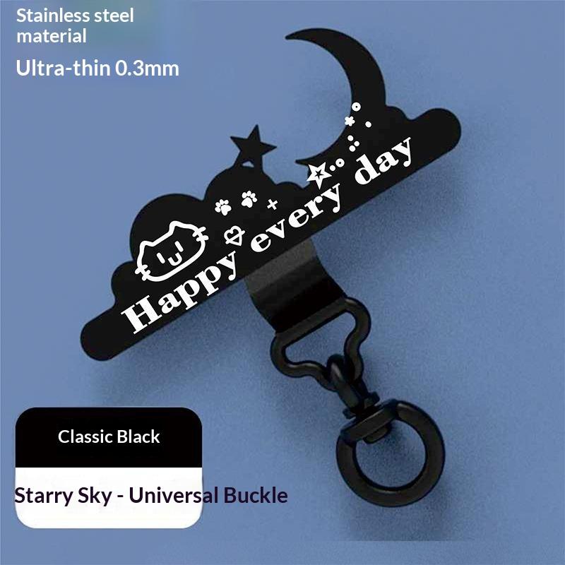 Ultra Thin Phone Lanyard Patch Stainless Steel 360 Rotation Phone Case Tab Clasp Anti Lost Strap Connector For Mobile Phone