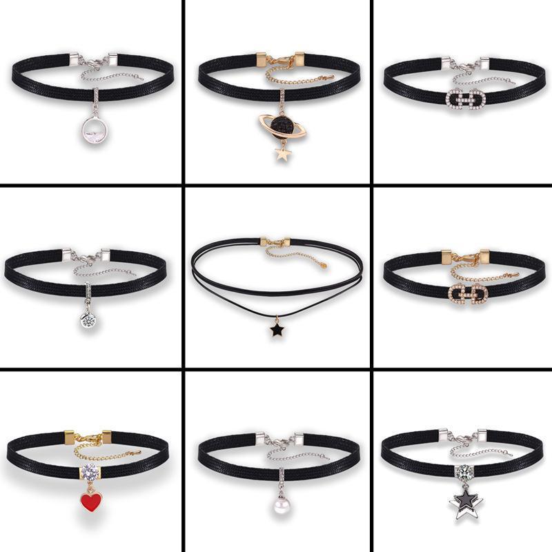 Korean Black Choker Necklace for Women - Fresh Clavicle Chain, Short Neckband Jewelry
