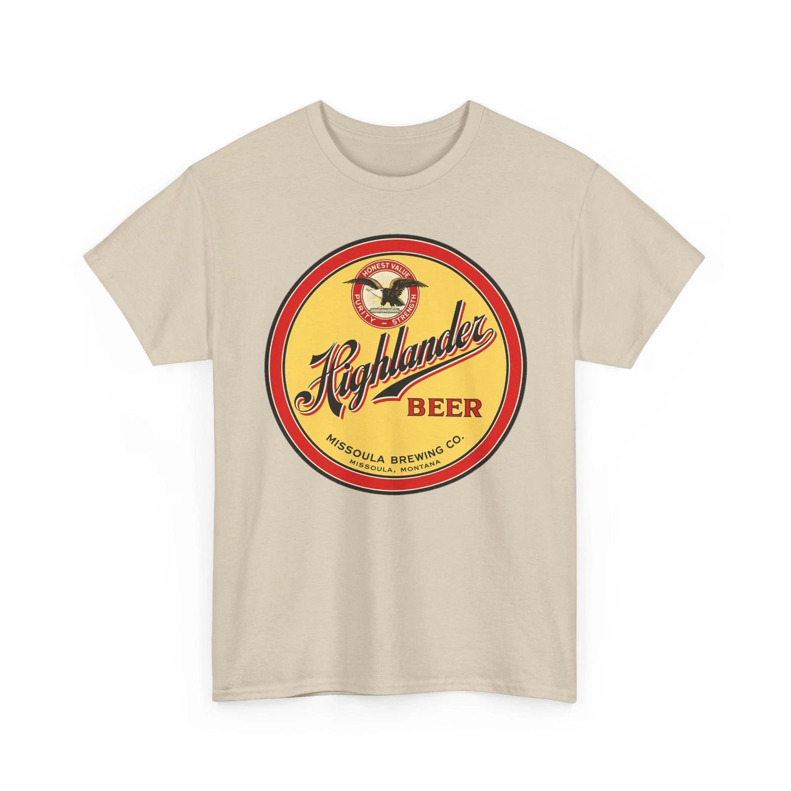 Highlander Beer Missoula Brewing Co. Montana Eagle Retro Breweriana T-Sirt 4XL