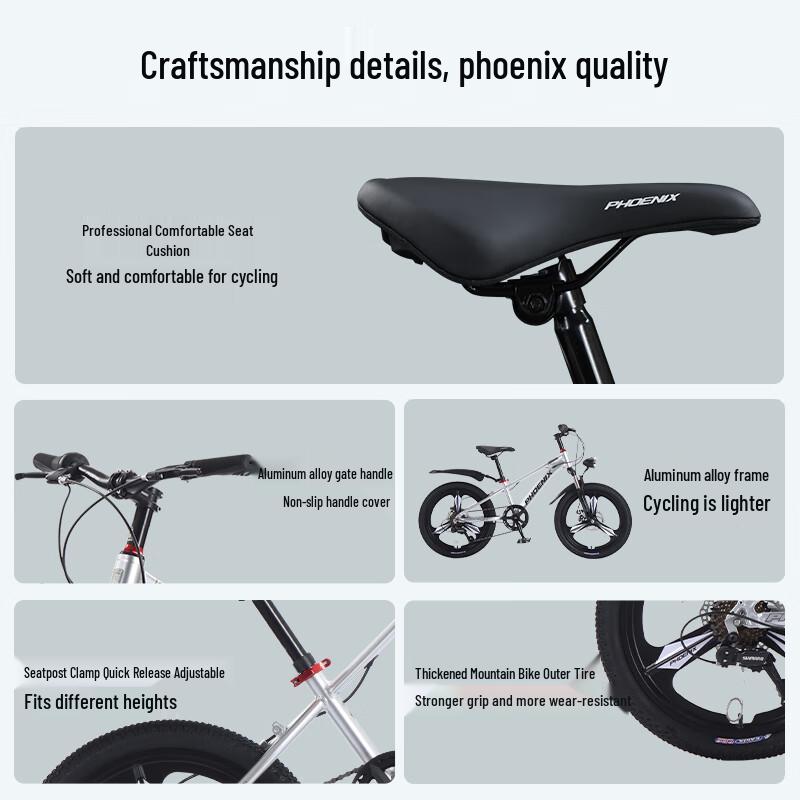 PHOENIX Youth/Kids 7-Speed Mountain Bike