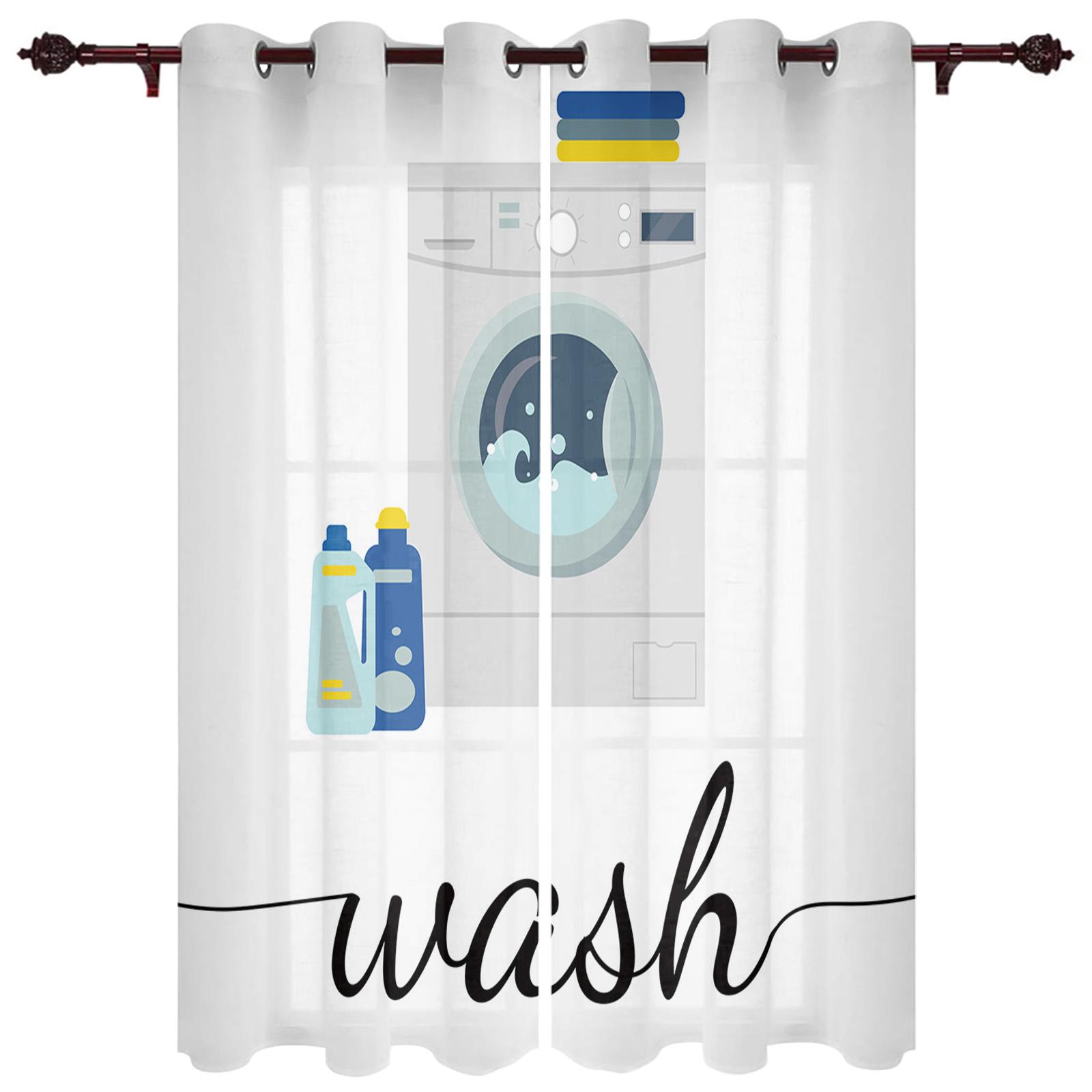 Прачечная Рисунок Ретро Шторы на окна Гостиная Роскошный декор Рождественские шторы — фото 9