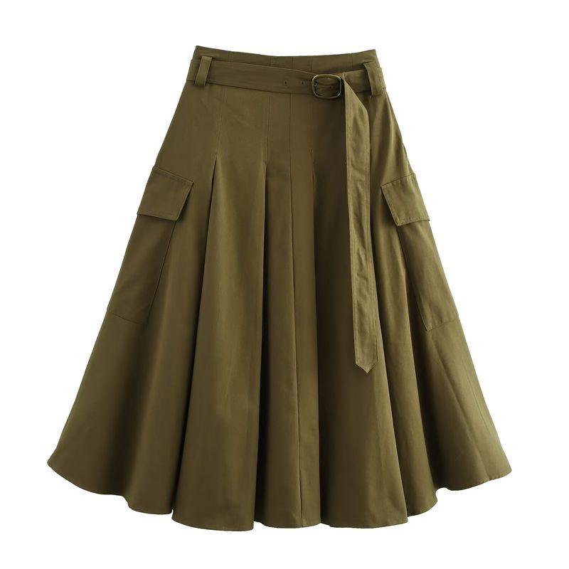 

Kaslead New Arrival Women s Clothing Fashion Style Stylish Simple and Versatile Loose Suit Skirt 9262211 Army Green L