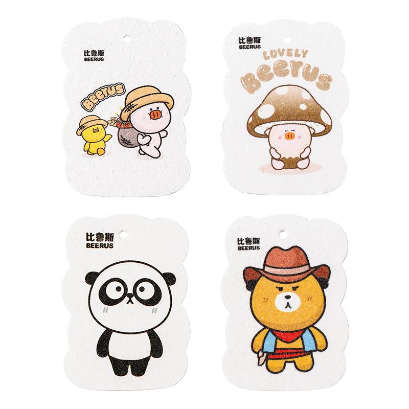 Compressed Wood Pulp Sponge Kitchen Cleaning Sponge Absorbent Non-oil Sponge Magic Wipe Mahjong Pattern Dishwashing Wipe